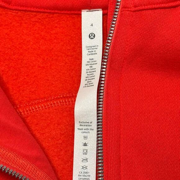 Lululemon Scuba Size 4 Women’s Zip Up Hooded Full Length Jacket - Picture 5 of 5